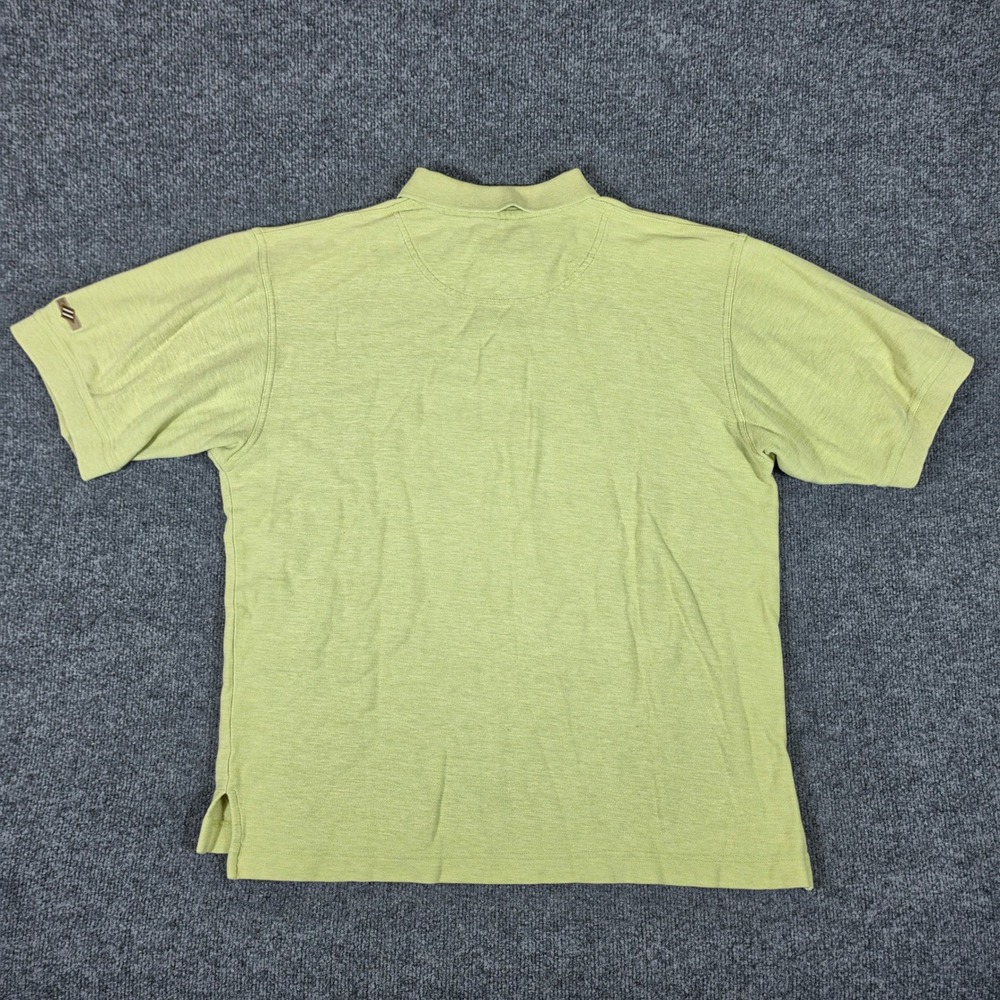 Joseph Abboud Mens Large Lime Green Short Sleeve Pique Polo Shirt Classic Fit - Picture 2 of 5